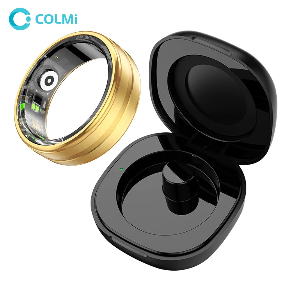 New R06 Smart Ring with Charging Case for Men Women, Heart Rate and Blood Oxygen Monitor, IP68 & 5ATM Waterproof, Sport