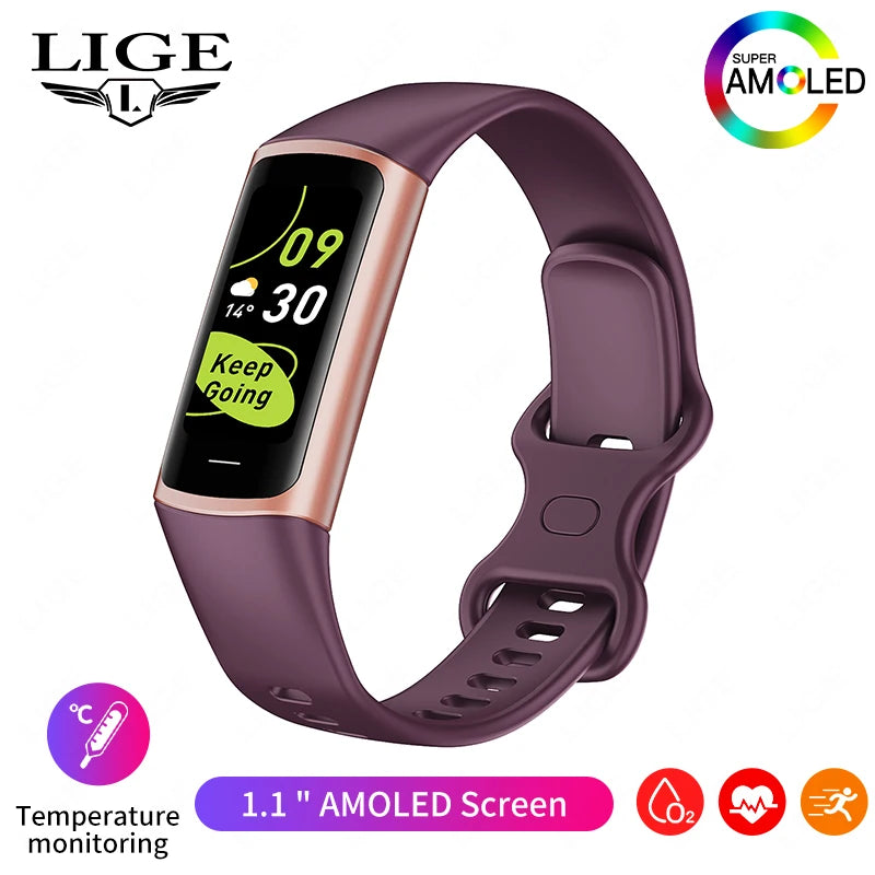 2025 Sport Smart Bracelet Fitness Tracker for Man Women Band Waterproof Connected Phone Tracker Men Smart Watch for Android Ios