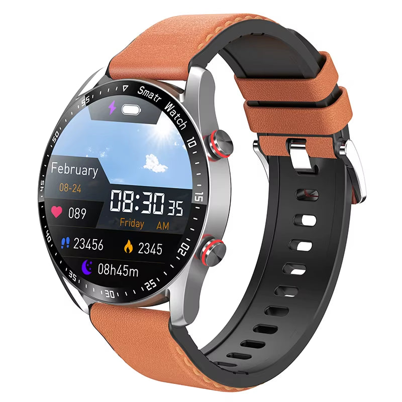 2024 New Bluetooth Call Smart Watch Men 360*360 HD Display Heart Rate Fitness Tracker ECG+PPG Business Smartwatches for Huawei