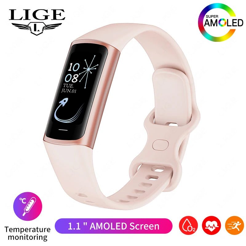 2025 Sport Smart Bracelet Fitness Tracker for Man Women Band Waterproof Connected Phone Tracker Men Smart Watch for Android Ios