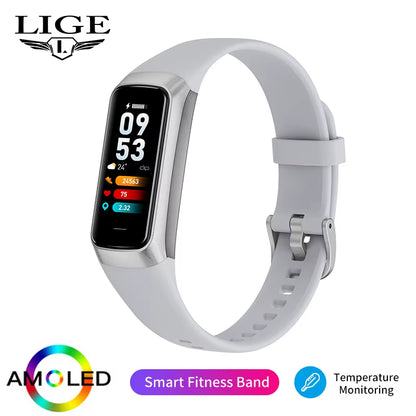 1.1 Inch Amoled Smart Watch Smartwatch Band Women Heart Rate Monitoring Waterproof Men Smart Bracelet Sport Fitness Tracker