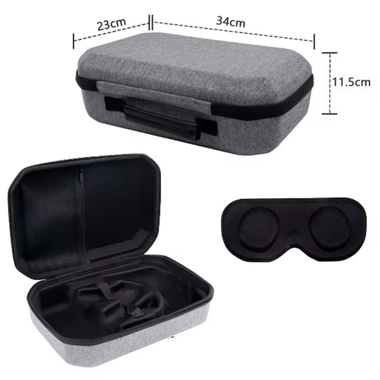 Hard Carry Case with Lens Cover Waterproof Travel Home Storage Bag Mesh Pocket for  Quest 3 VR Headset Game Controller