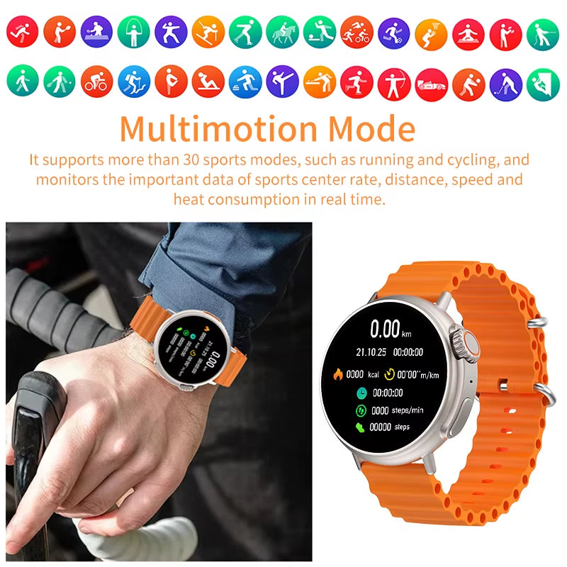 GPS Track New Smart Watch Men Ultra Series Sport Bracelet Bluetooth Call IP68 NFC Waterproof Clock Women Smartwatch for Men