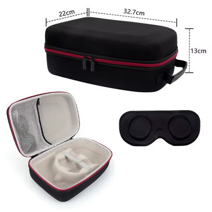 Hard Carry Case with Lens Cover Waterproof Travel Home Storage Bag Mesh Pocket for  Quest 3 VR Headset Game Controller