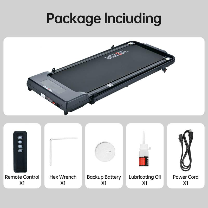 2-In-1 Portable Treadmill with Handle for Home & Office Use