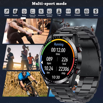2024 New Bluetooth Call Smart Watch Men 360*360 HD Display Heart Rate Fitness Tracker ECG+PPG Business Smartwatches for Huawei